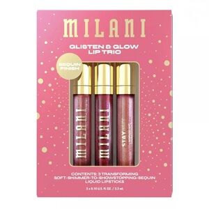 Milani Glisten & Glow Lip Trio - Pink and Gold